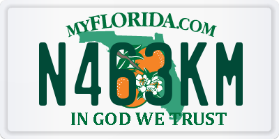 FL license plate N463KM