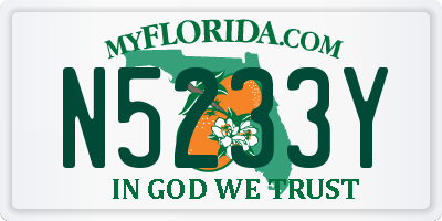 FL license plate N5233Y