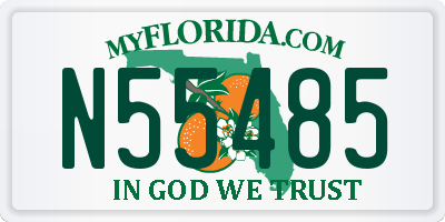 FL license plate N55485