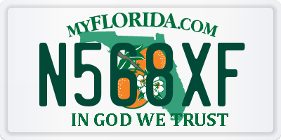 FL license plate N568XF