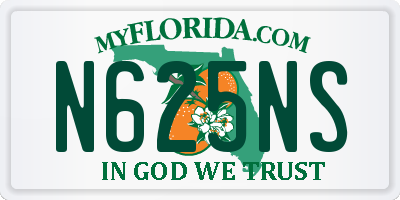 FL license plate N625NS