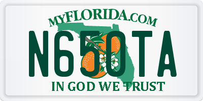 FL license plate N650TA