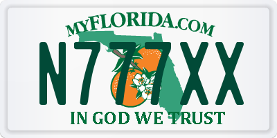 FL license plate N777XX