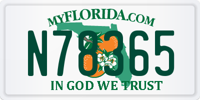 FL license plate N78365