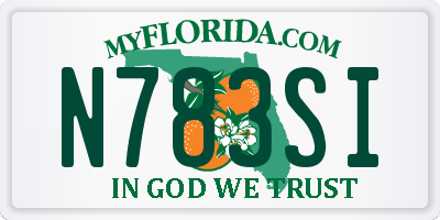 FL license plate N783SI