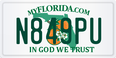 FL license plate N849PU