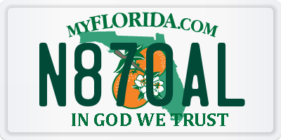 FL license plate N870AL