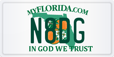 FL license plate N8DG