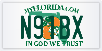 FL license plate N91BX