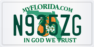 FL license plate N935ZG