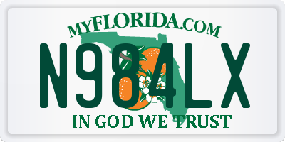 FL license plate N984LX