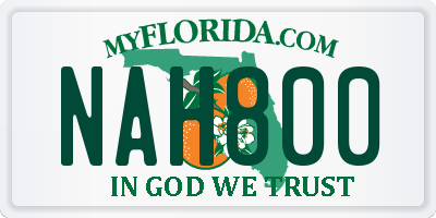 FL license plate NAH800