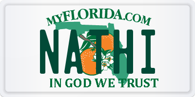 FL license plate NATHI