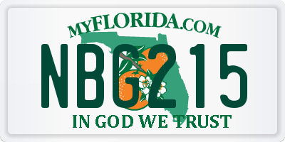 FL license plate NBG215