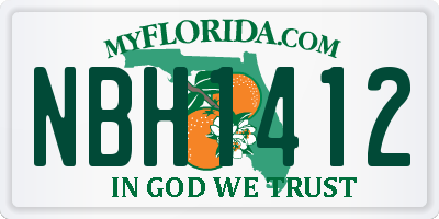 FL license plate NBH1412