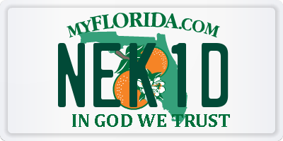 FL license plate NEK1D