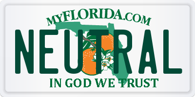 FL license plate NEUTRAL