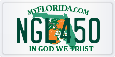 FL license plate NGL450