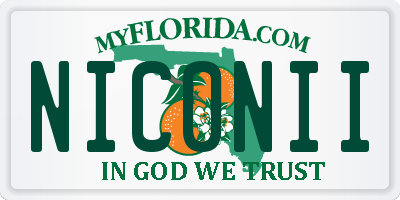 FL license plate NIC0NII