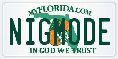 FL license plate NIGMODE