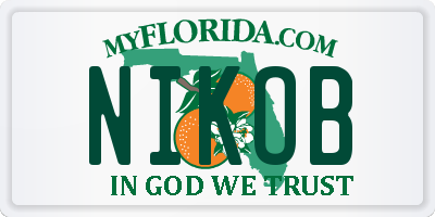 FL license plate NIKOB