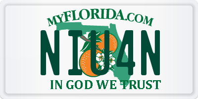 FL license plate NIU4N