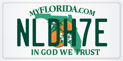 FL license plate NLDH7E