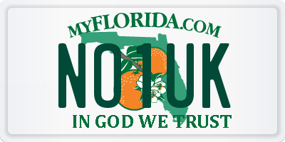 FL license plate NO1UK