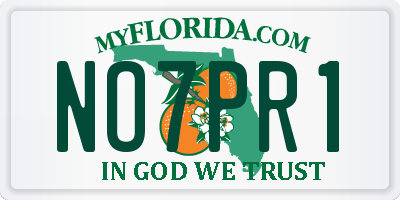 FL license plate NO7PR1