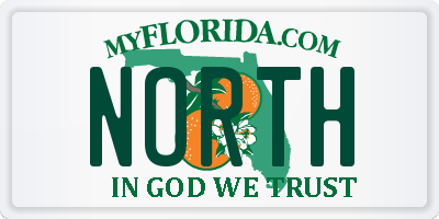 FL license plate NORTH