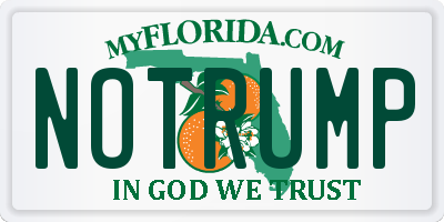 FL license plate NOTRUMP