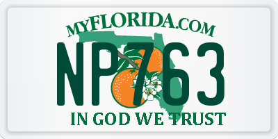 FL license plate NP763