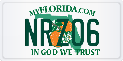 FL license plate NRZ06