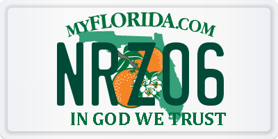 FL license plate NRZO6