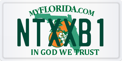 FL license plate NTXXB1