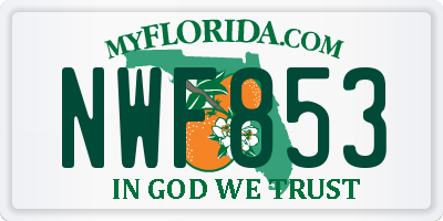 FL license plate NWF853