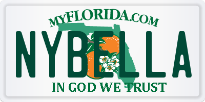 FL license plate NYBELLA