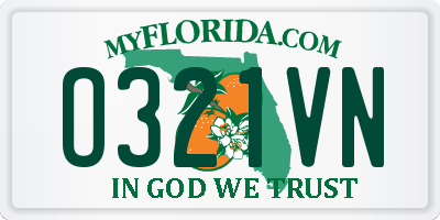 FL license plate O321VN