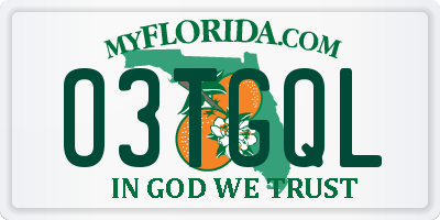 FL license plate O3TGQL