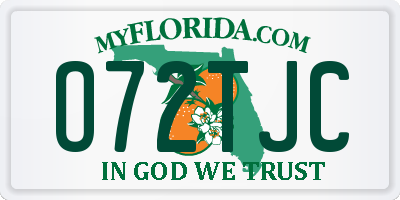 FL license plate O72TJC