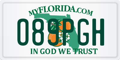 FL license plate O89PGH