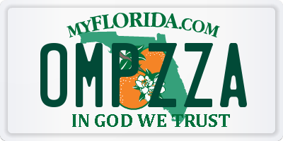 FL license plate OMPZZA