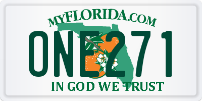 FL license plate ONE271