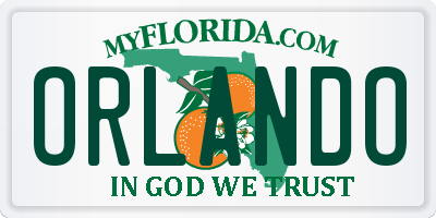 FL license plate ORLANDO