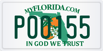 FL license plate P00155