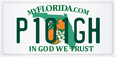 FL license plate P101GH