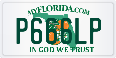 FL license plate P666LP