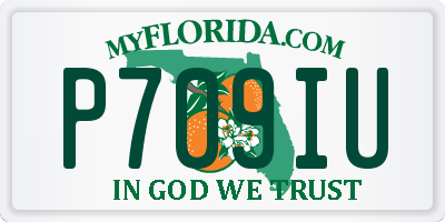 FL license plate P709IU