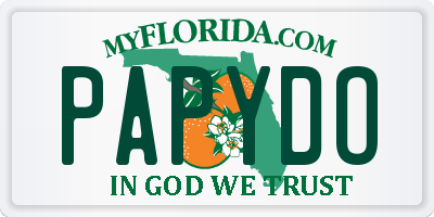 FL license plate PAPYDO