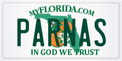 FL license plate PARNAS